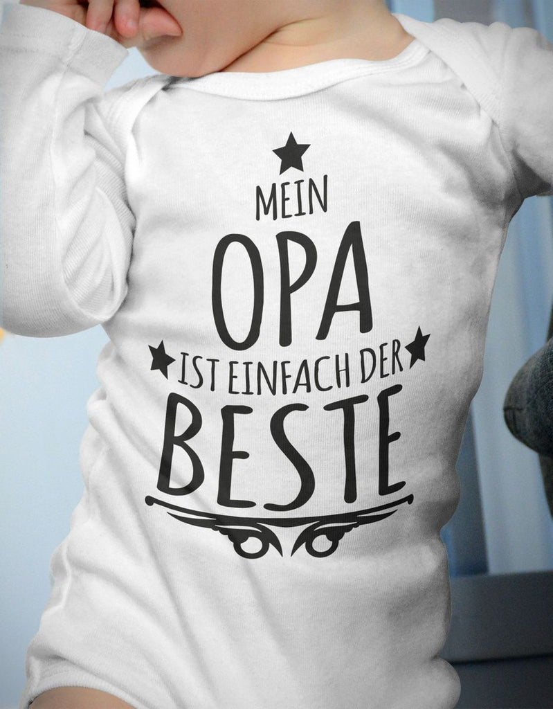 Babybody Langarm Mein Opa ist einfach der Beste - von Mikalino