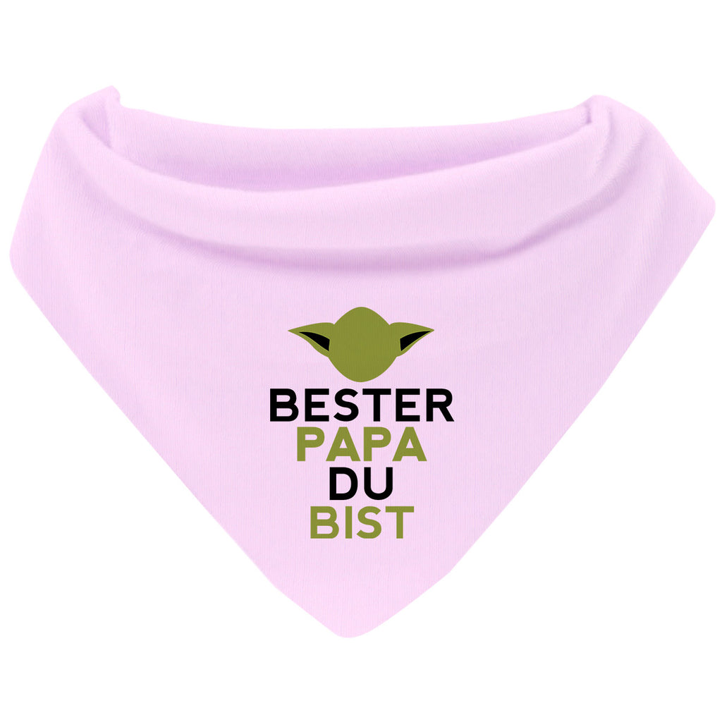 Mikalino Baby Halstuch Bandana Bester Papa Du bist mit Klettverschluss - von Mikalino