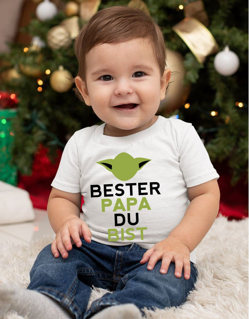 Mikalino Baby / Kinder T-Shirt mit Spruch für Jungen Mädchen Unisex kurzarm Bester Papa Du bist | handbedruckt in Deutschland | Handmade with love - von Mikalino