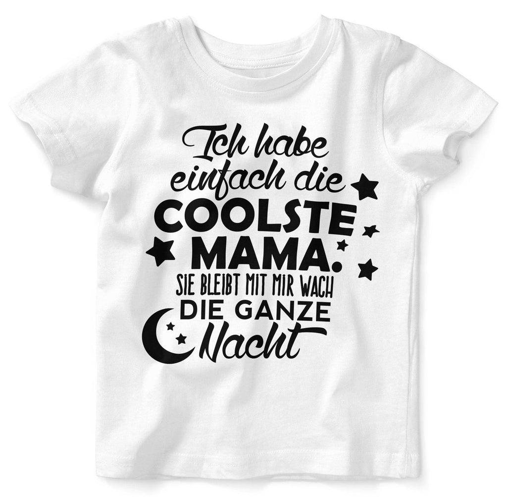 Mikalino Baby / Kinder T-Shirt mit Spruch für Jungen Mädchen Unisex kurzarm Ich habe einfach die coolste Mama | handbedruckt in Deutschland | Handmade with love - von Mikalino