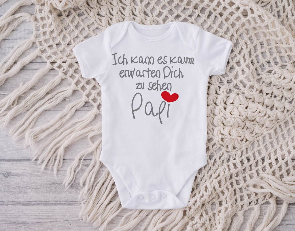 Babybody kurzarm Ich kann es kaum erwarten Dich zu sehen Papi - von Mikalino