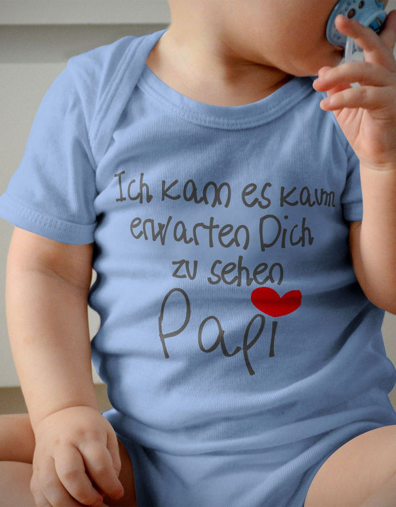 Babybody kurzarm Ich kann es kaum erwarten Dich zu sehen Papi - von Mikalino