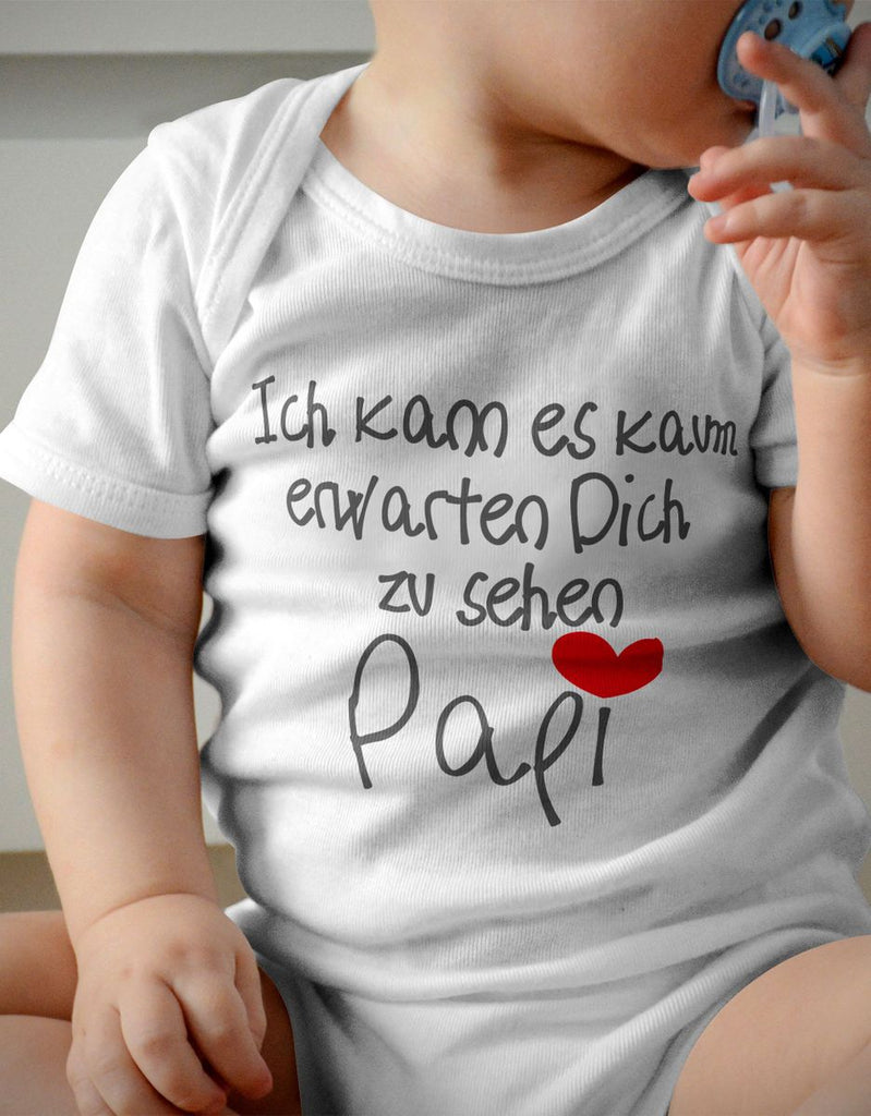 Babybody kurzarm Ich kann es kaum erwarten Dich zu sehen Papi - von Mikalino