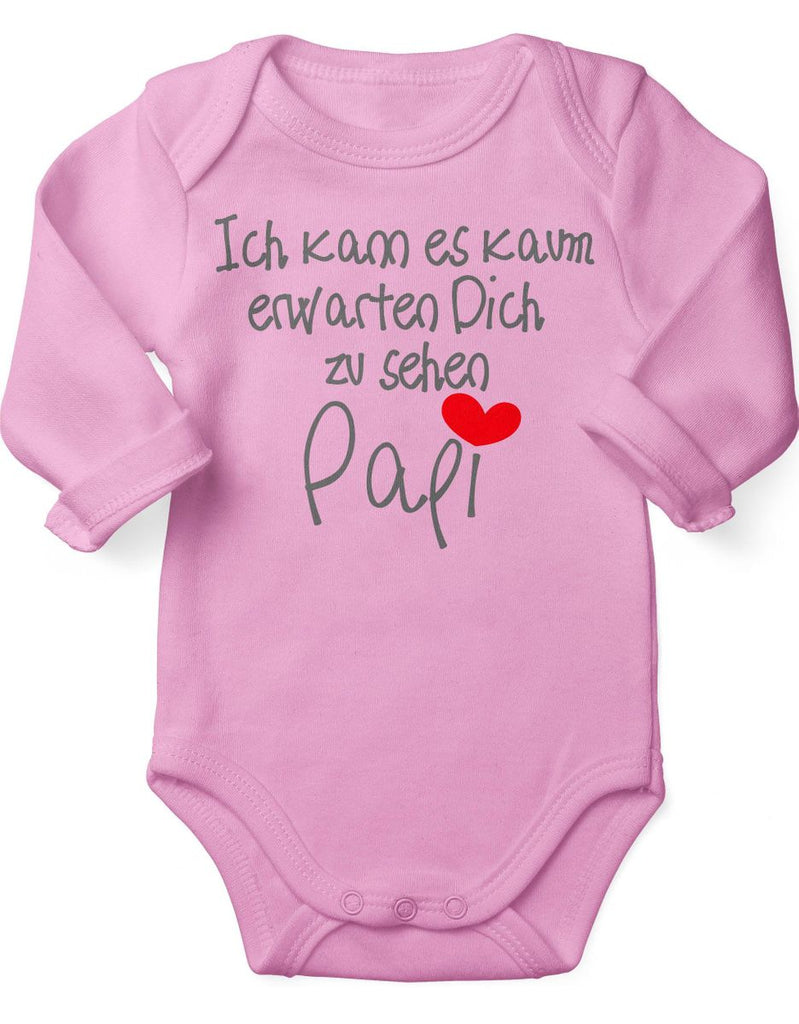 Babybody Langarm Ich kann es kaum erwarten Dich zu sehen Papi - von Mikalino