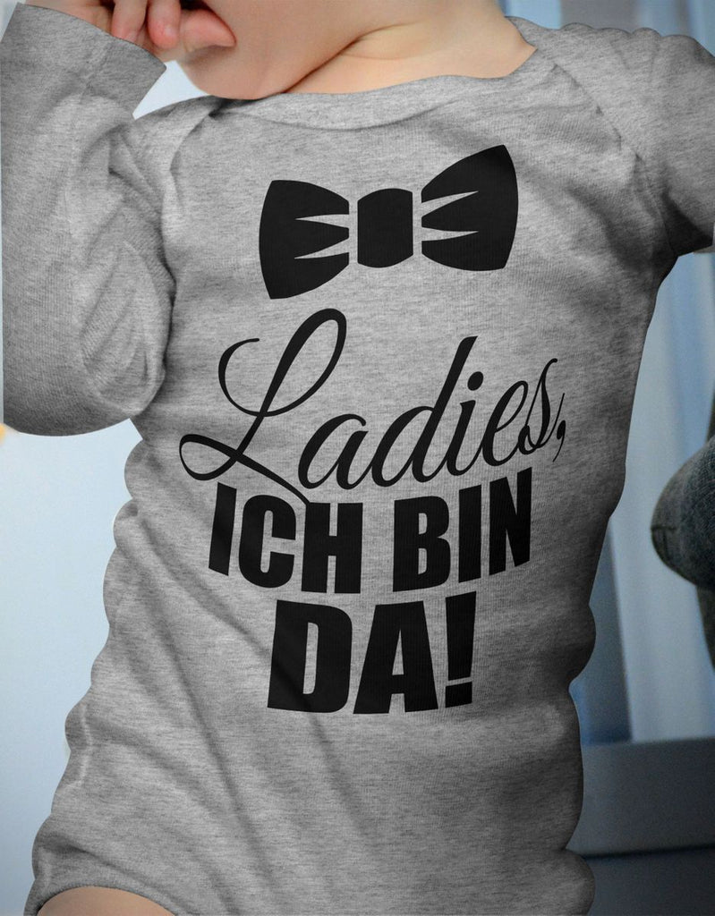 Babybody Langarm Ladies, ich bin da! - von Mikalino