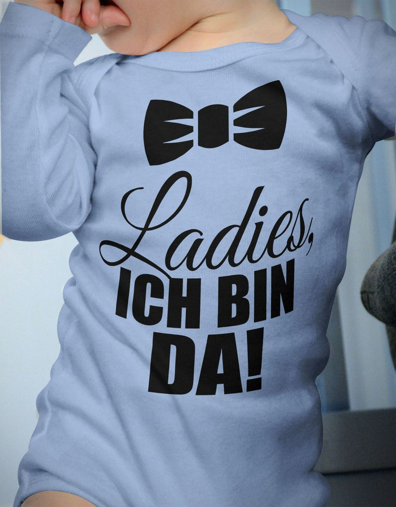 Babybody Langarm Ladies, ich bin da! - von Mikalino