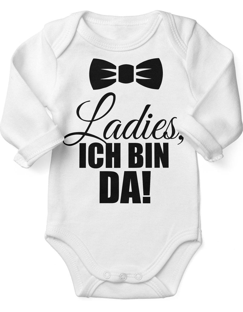 Babybody Langarm Ladies, ich bin da! - von Mikalino