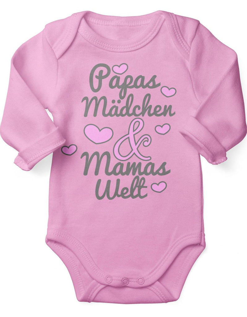 Babybody Langarm Papas Mädchen & Mamas Welt - von Mikalino