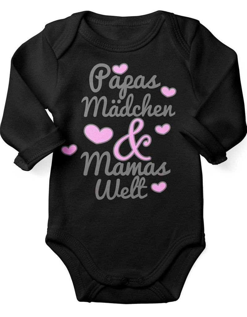 Babybody Langarm Papas Mädchen & Mamas Welt - von Mikalino