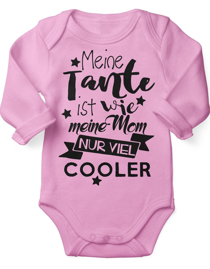 Babybody Langarm Meine Tante ist wie meine Mom, nur viel cooler - von Mikalino