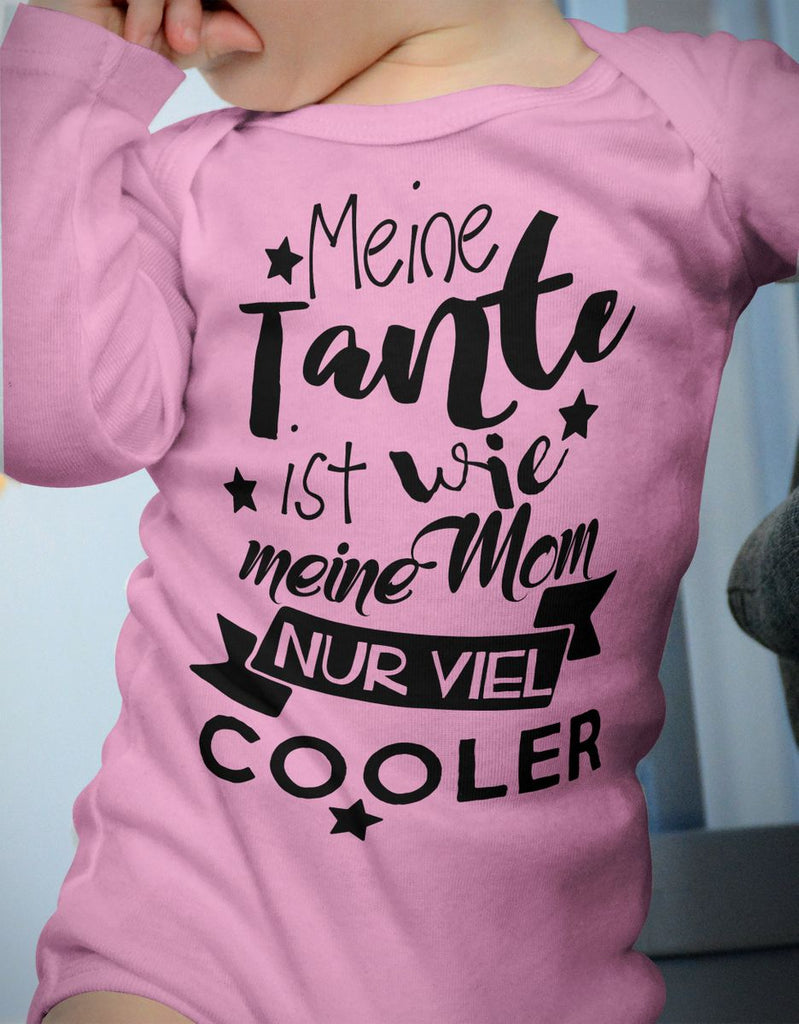 Babybody Langarm Meine Tante ist wie meine Mom, nur viel cooler - von Mikalino