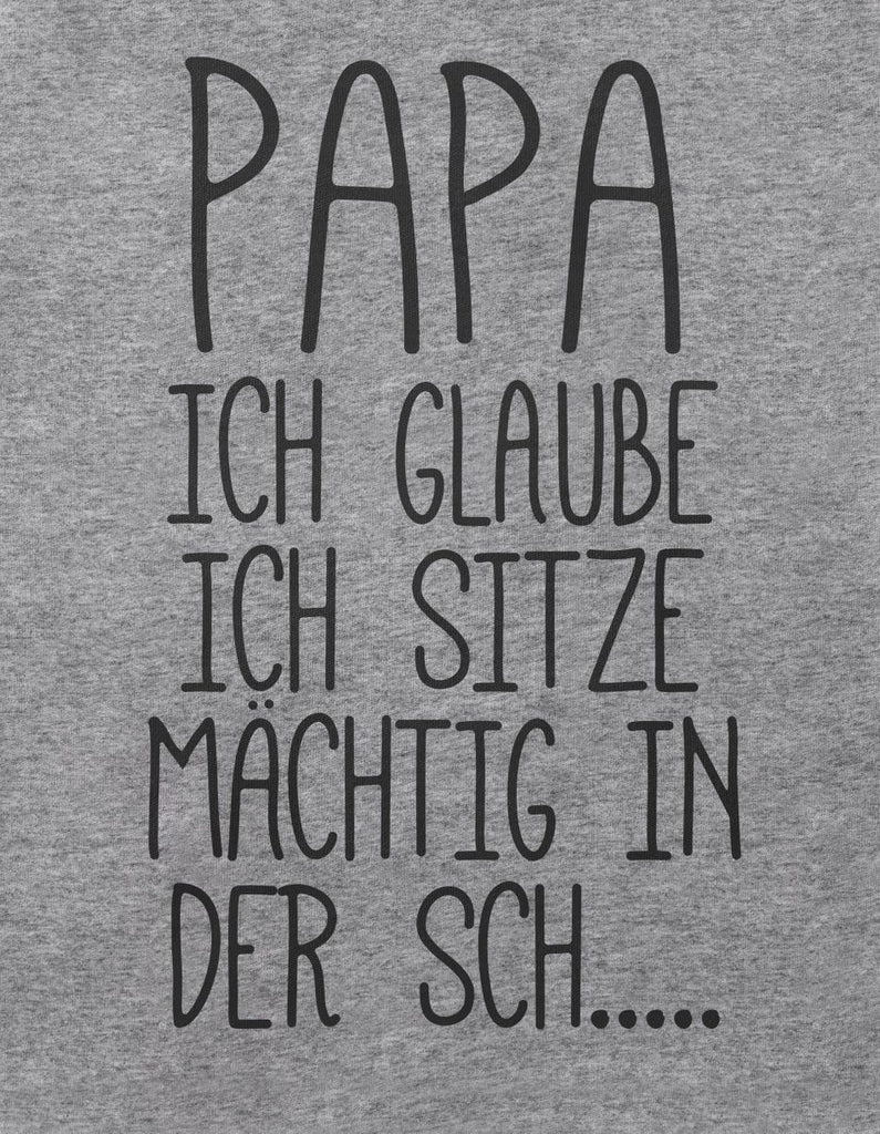 Babybody Langarm Papa ich sitze mächtig in der... - von Mikalino