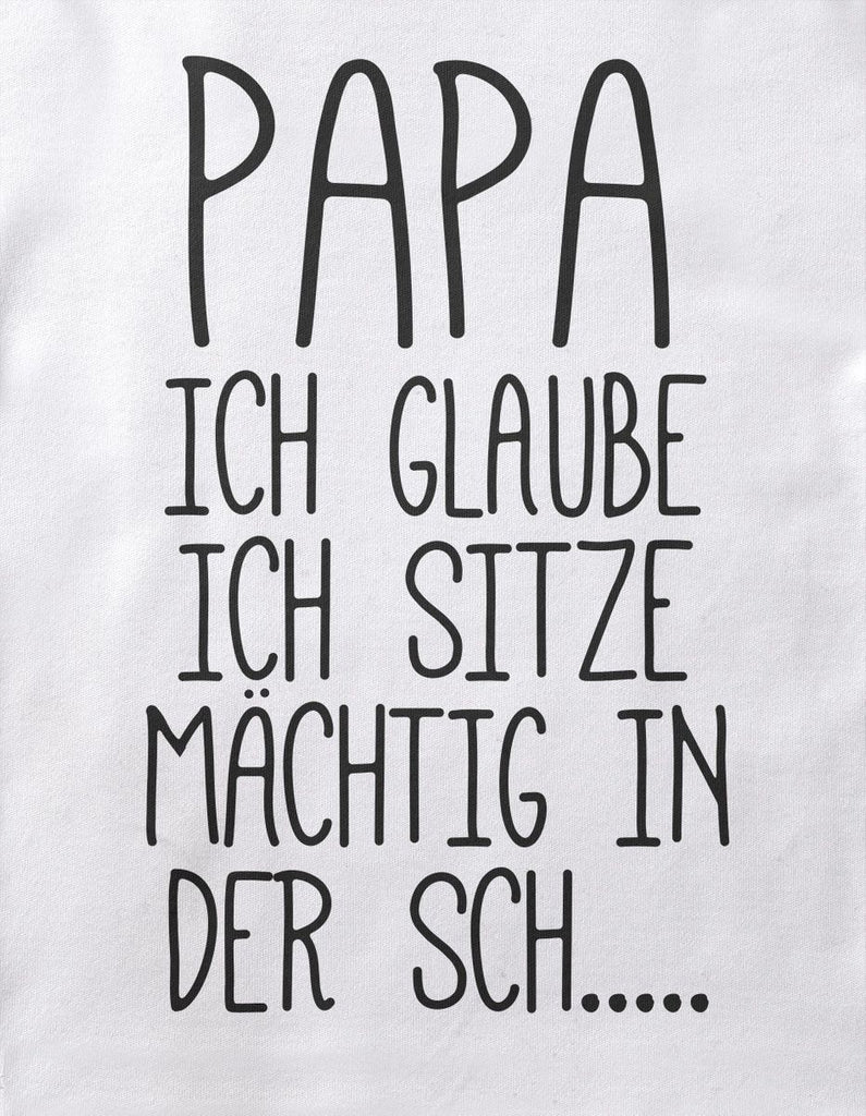 Babybody Langarm Papa ich sitze mächtig in der... - von Mikalino