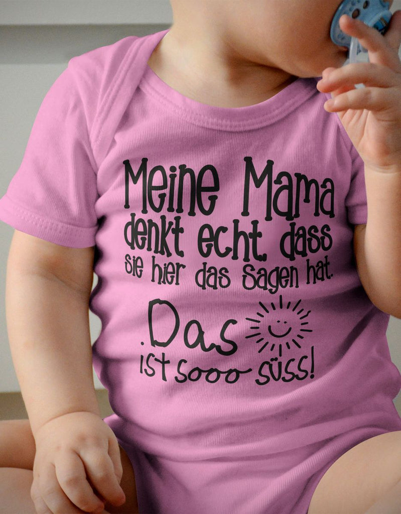 Babybody kurzarm Meine Mama denkt echt - von Mikalino