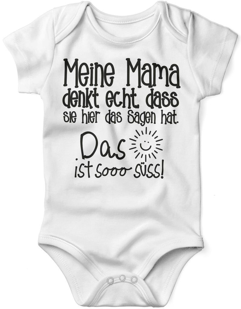 Babybody kurzarm Meine Mama denkt echt - von Mikalino