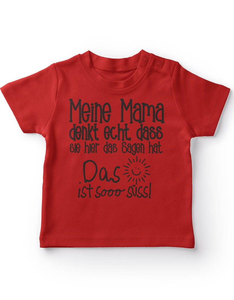 Baby / Kinder T-Shirt Meine Mama denkt echt - von Mikalino