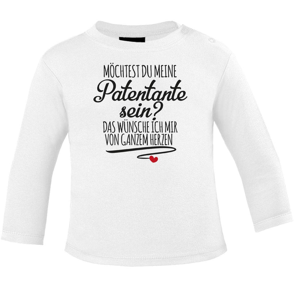 Mikalino Baby Longsleeve Möchtest du meine Patentante sein - von Mikalino