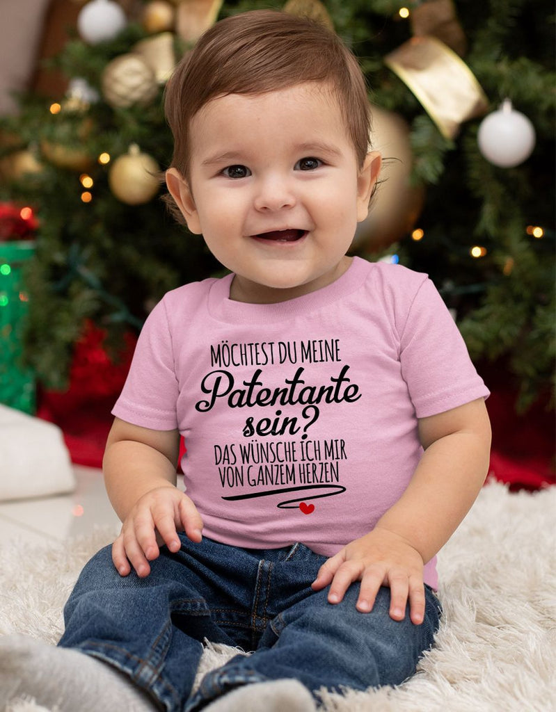 Mikalino Baby / Kinder T-Shirt mit Spruch für Jungen Mädchen Unisex kurzarm Möchtest du meine Patentante sein | handbedruckt in Deutschland | Handmade with love - von Mikalino