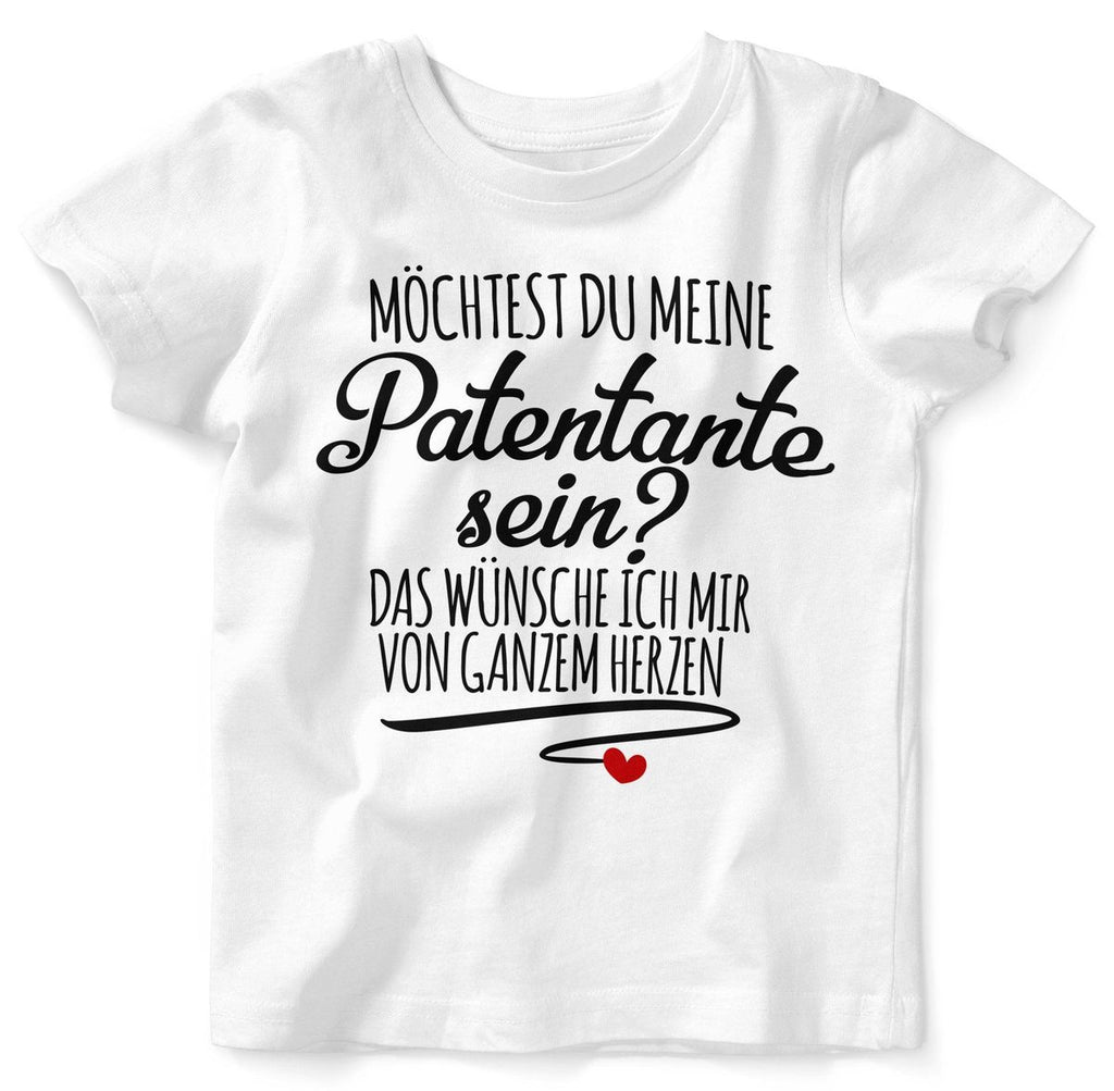 Mikalino Baby / Kinder T-Shirt mit Spruch für Jungen Mädchen Unisex kurzarm Möchtest du meine Patentante sein | handbedruckt in Deutschland | Handmade with love - von Mikalino