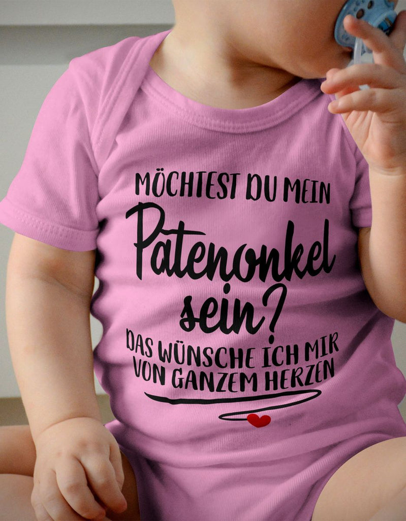 Babybody kurzarm Möchtest du mein Patenonkel sein - von Mikalino