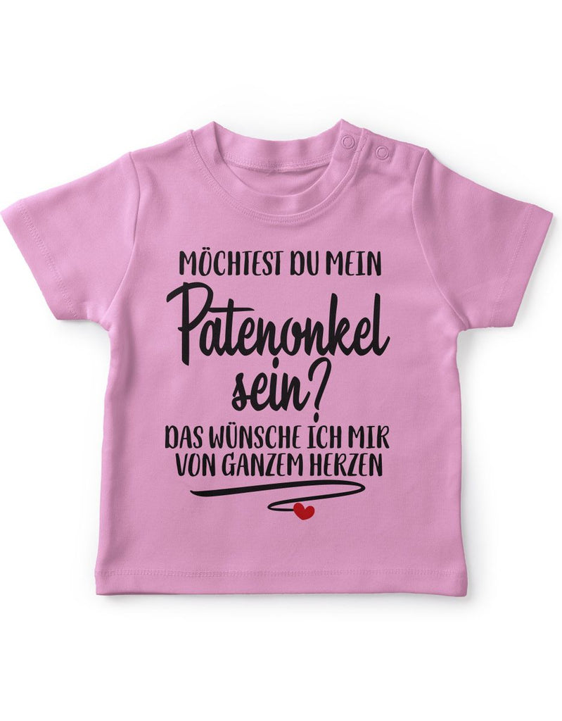 Mikalino Baby / Kinder T-Shirt mit Spruch für Jungen Mädchen Unisex kurzarm Möchtest du mein Patenonkel sein | handbedruckt in Deutschland | Handmade with love - von Mikalino