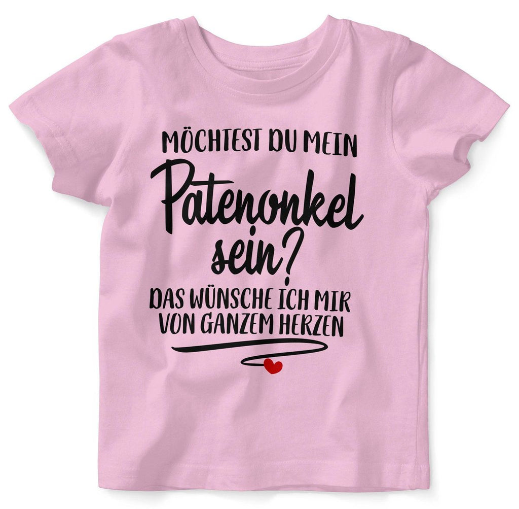 Mikalino Baby / Kinder T-Shirt mit Spruch für Jungen Mädchen Unisex kurzarm Möchtest du mein Patenonkel sein | handbedruckt in Deutschland | Handmade with love - von Mikalino