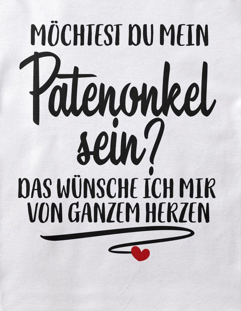 Mikalino Baby / Kinder T-Shirt mit Spruch für Jungen Mädchen Unisex kurzarm Möchtest du mein Patenonkel sein | handbedruckt in Deutschland | Handmade with love - von Mikalino