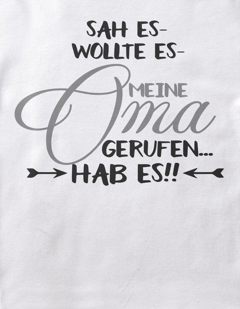 Babybody Langarm Sah es, wollte es, meinen Oma gerufen, hab es! - von Mikalino