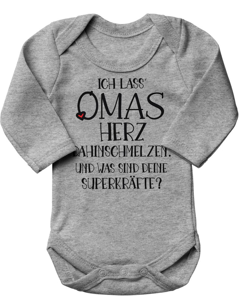 Babybody Langarm Ich lass Omas Herz dahinschmelzen.. - von Mikalino