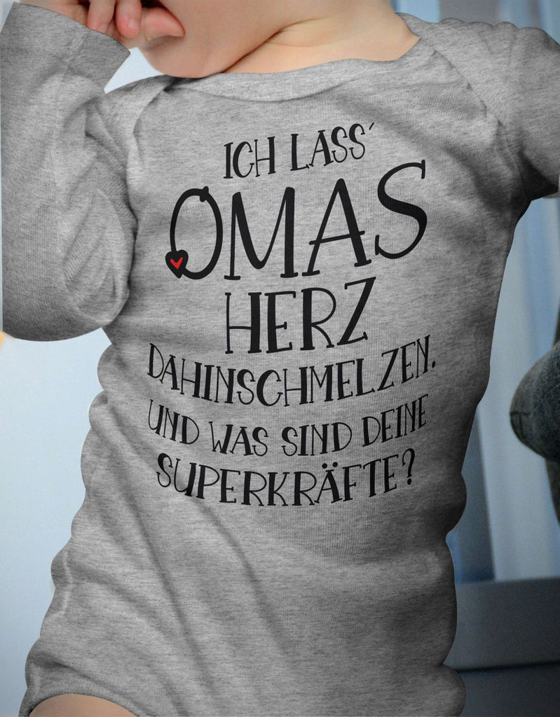 Babybody Langarm Ich lass Omas Herz dahinschmelzen.. - von Mikalino