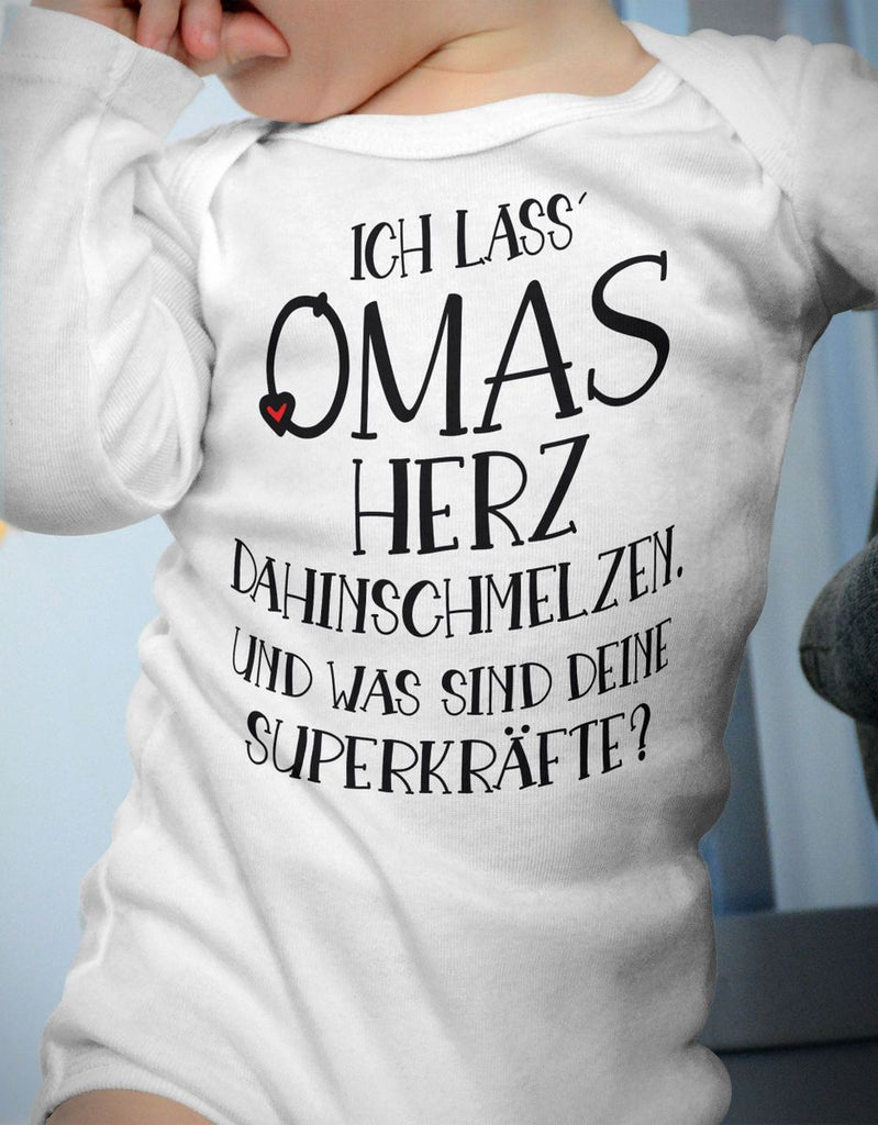 Babybody Langarm Ich lass Omas Herz dahinschmelzen.. - von Mikalino