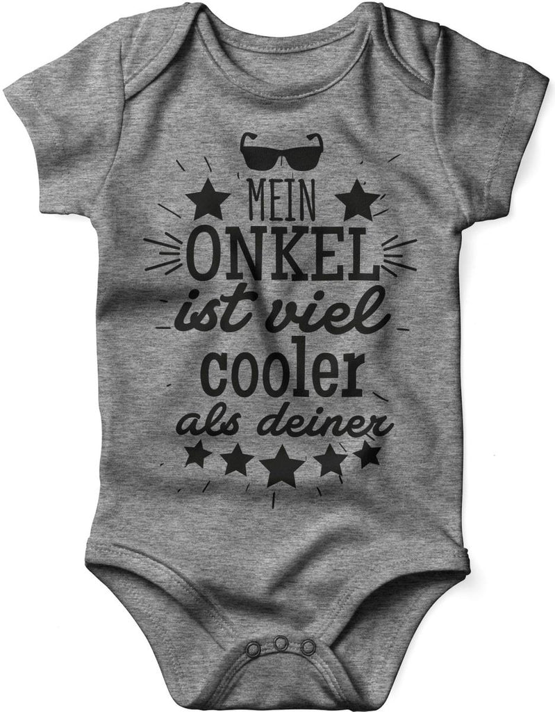 Babybody kurzarm Mein Onkel ist viel cooler als deiner v2 - von Mikalino