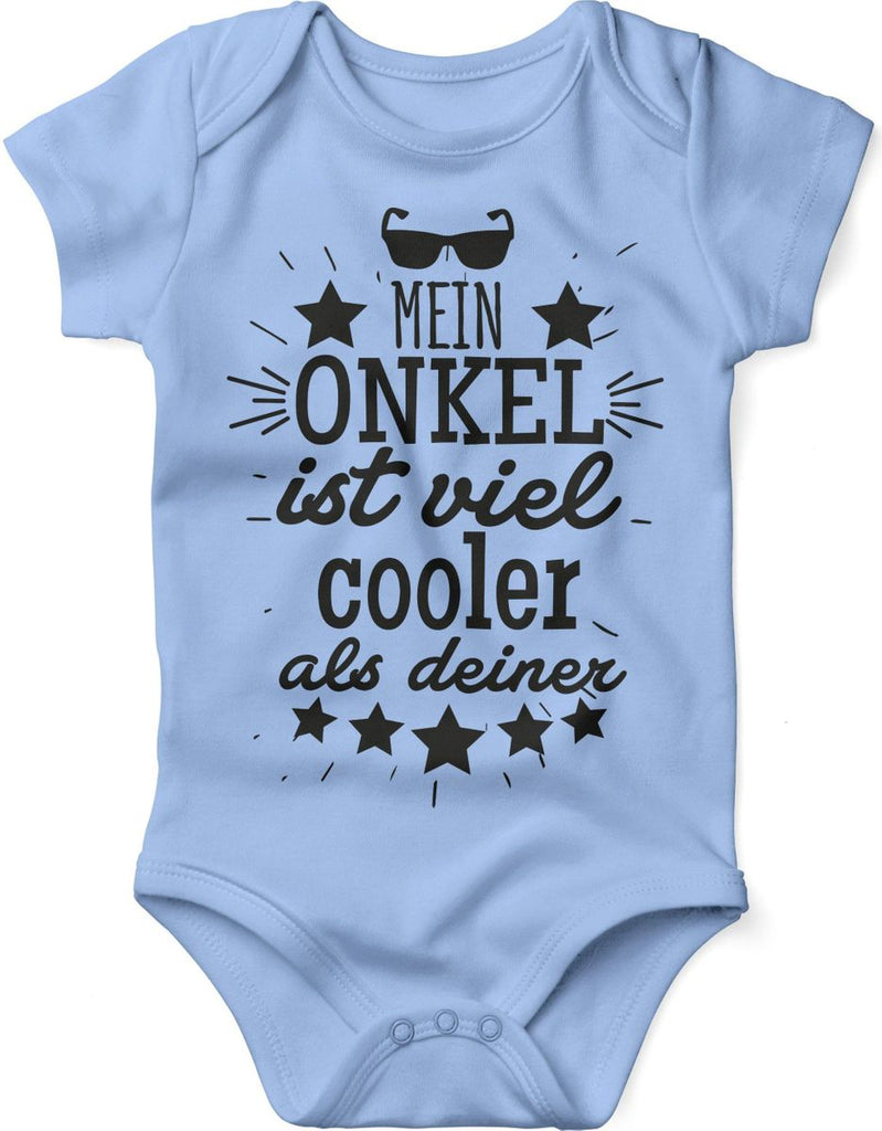 Babybody kurzarm Mein Onkel ist viel cooler als deiner v2 - von Mikalino