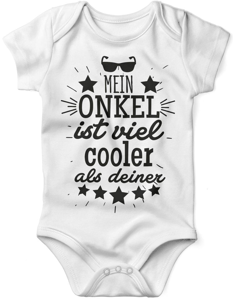 Babybody kurzarm Mein Onkel ist viel cooler als deiner v2 - von Mikalino