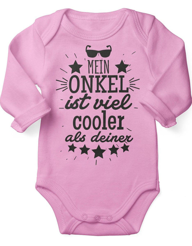 Babybody Langarm Mein Onkel ist viel cooler als deiner v2 - von Mikalino