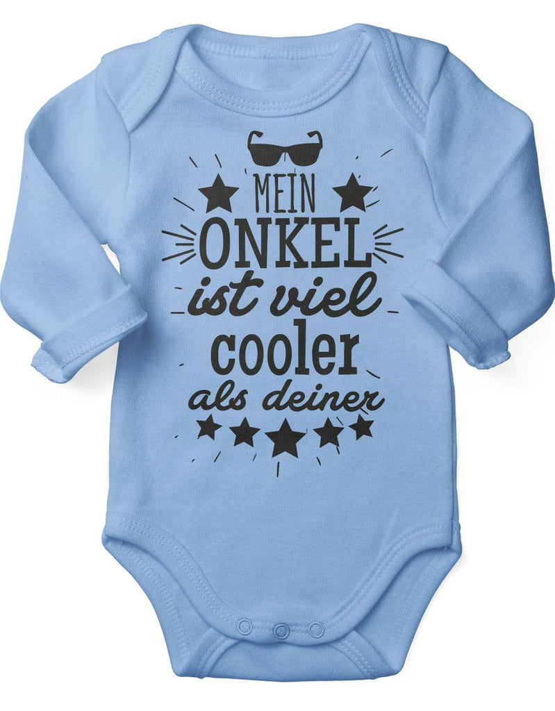 Babybody Langarm Mein Onkel ist viel cooler als deiner v2 - von Mikalino