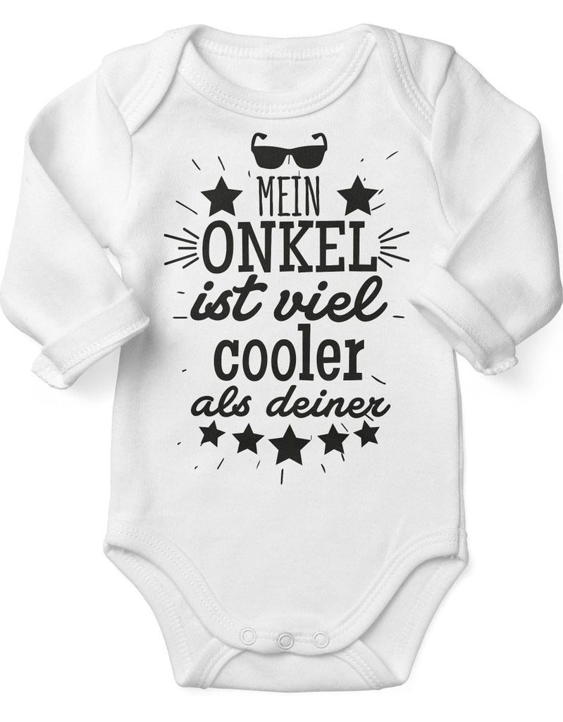 Babybody Langarm Mein Onkel ist viel cooler als deiner v2 - von Mikalino