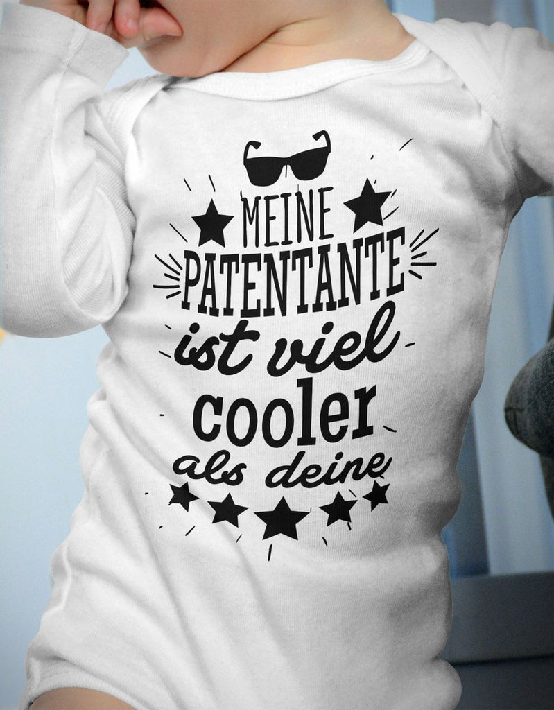 Babybody Langarm Meine Patentante ist viel cooler als deine v2 - von Mikalino