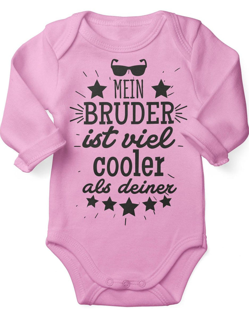 Babybody Langarm Mein Bruder ist viel cooler als deiner v2 - von Mikalino