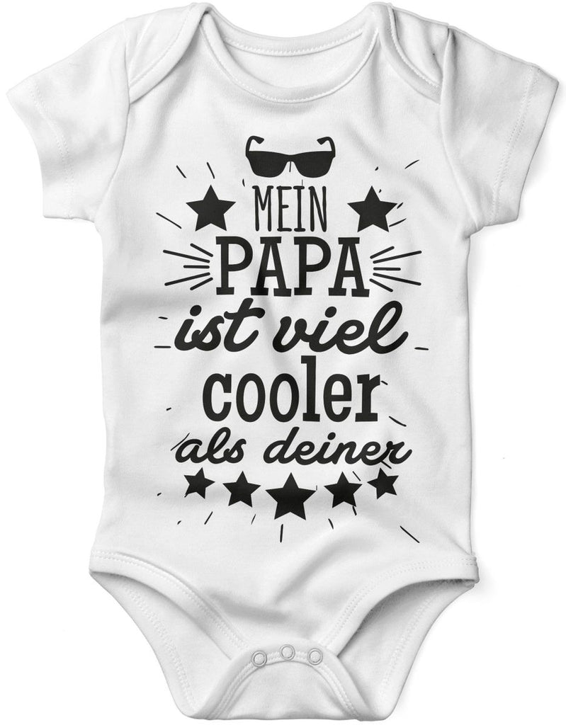 Babybody kurzarm Mein Papa ist viel cooler als deiner v2 - von Mikalino