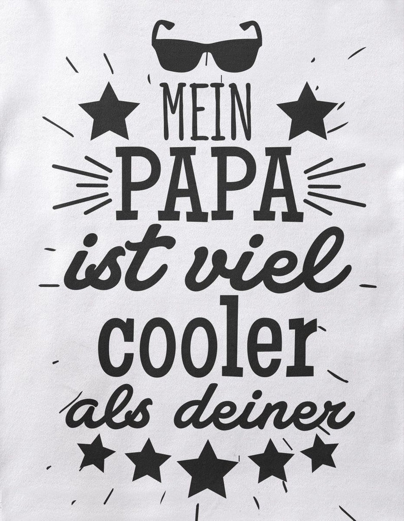 Mikalino Baby / Kinder T-Shirt mit Spruch für Jungen Mädchen Unisex kurzarm Mein Papa ist viel cooler als deiner v2 | handbedruckt in Deutschland | Handmade with love - von Mikalino