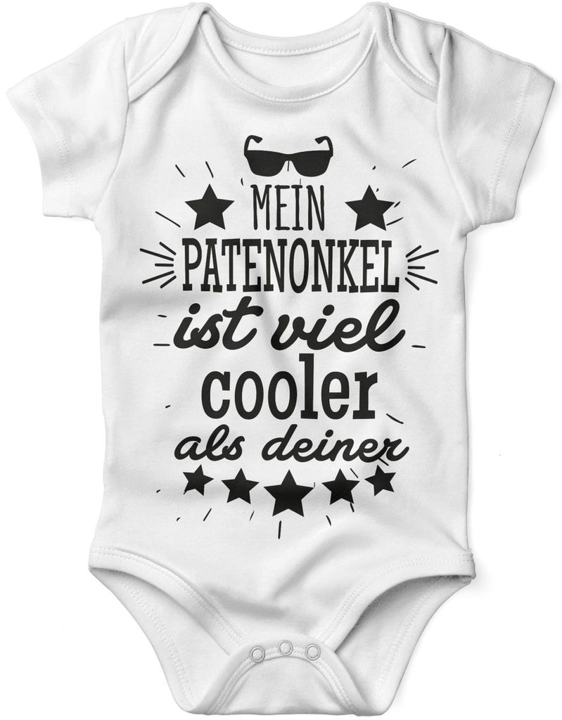 Babybody kurzarm Mein Patenonkel ist viel cooler als deiner v2 - von Mikalino