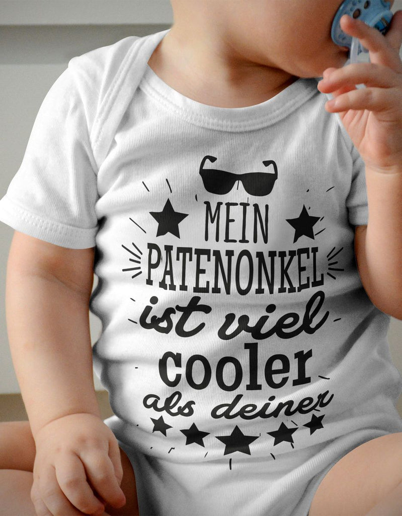 Babybody kurzarm Mein Patenonkel ist viel cooler als deiner v2 - von Mikalino