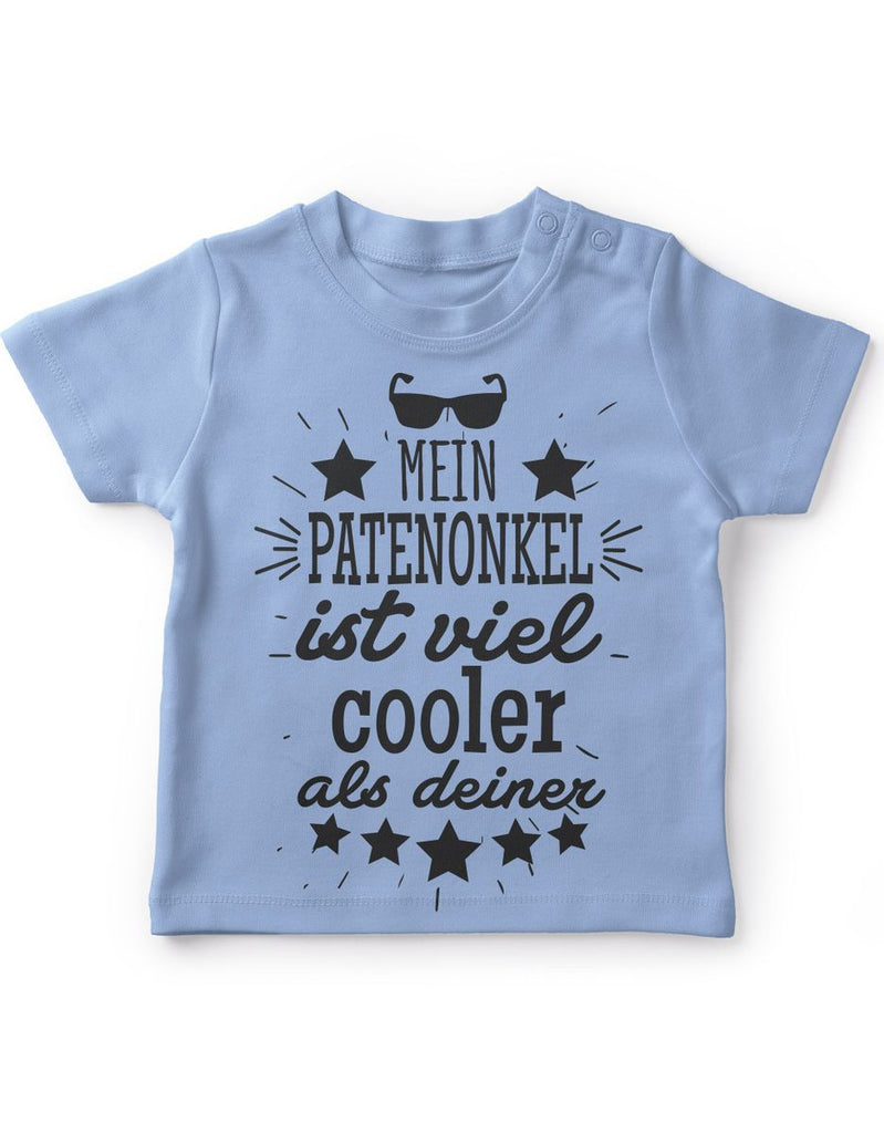 Baby / Kinder T-Shirt Mein Patenonkel ist viel cooler als deiner v2 - von Mikalino