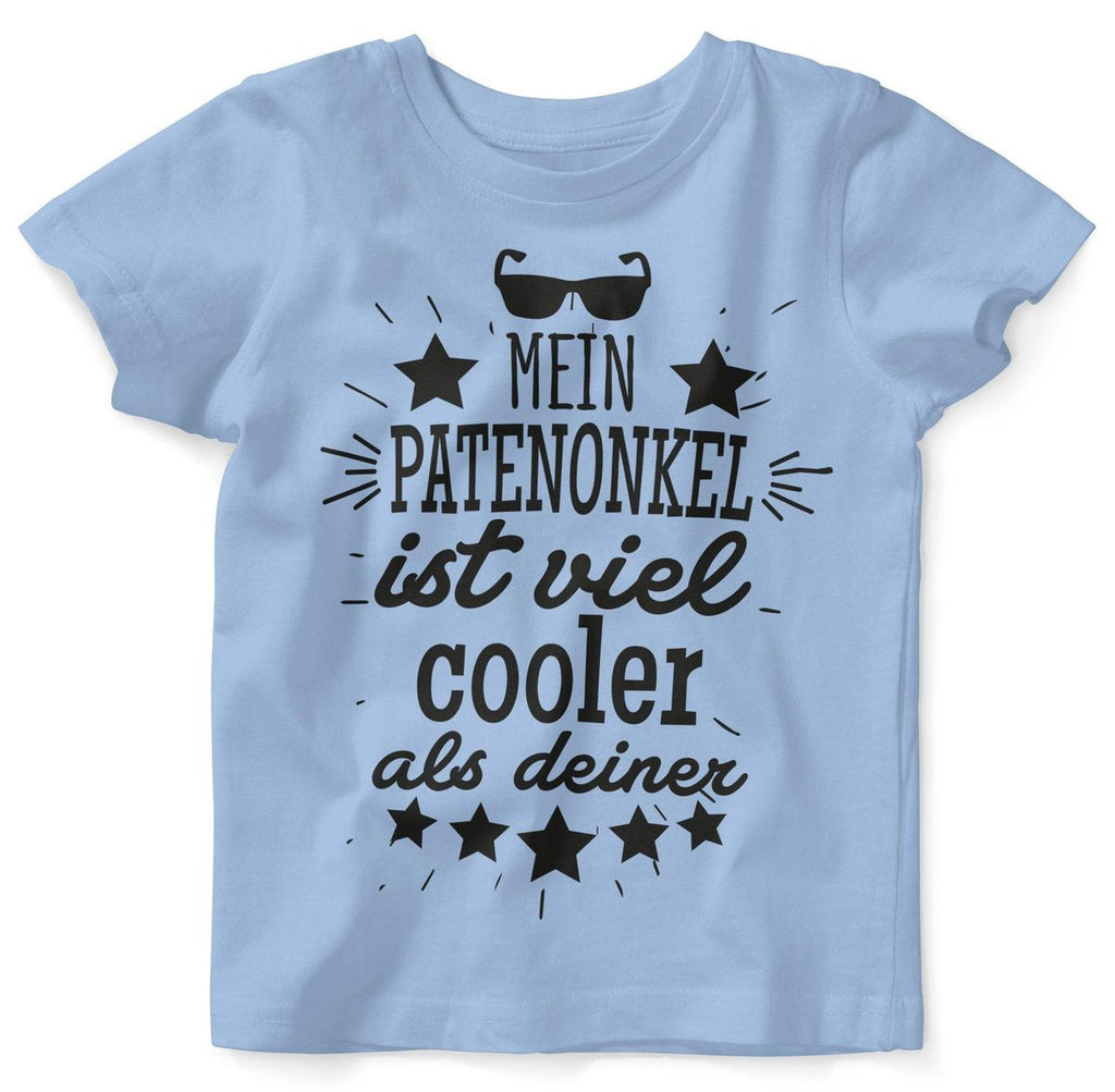 Baby / Kinder T-Shirt Mein Patenonkel ist viel cooler als deiner v2 - von Mikalino