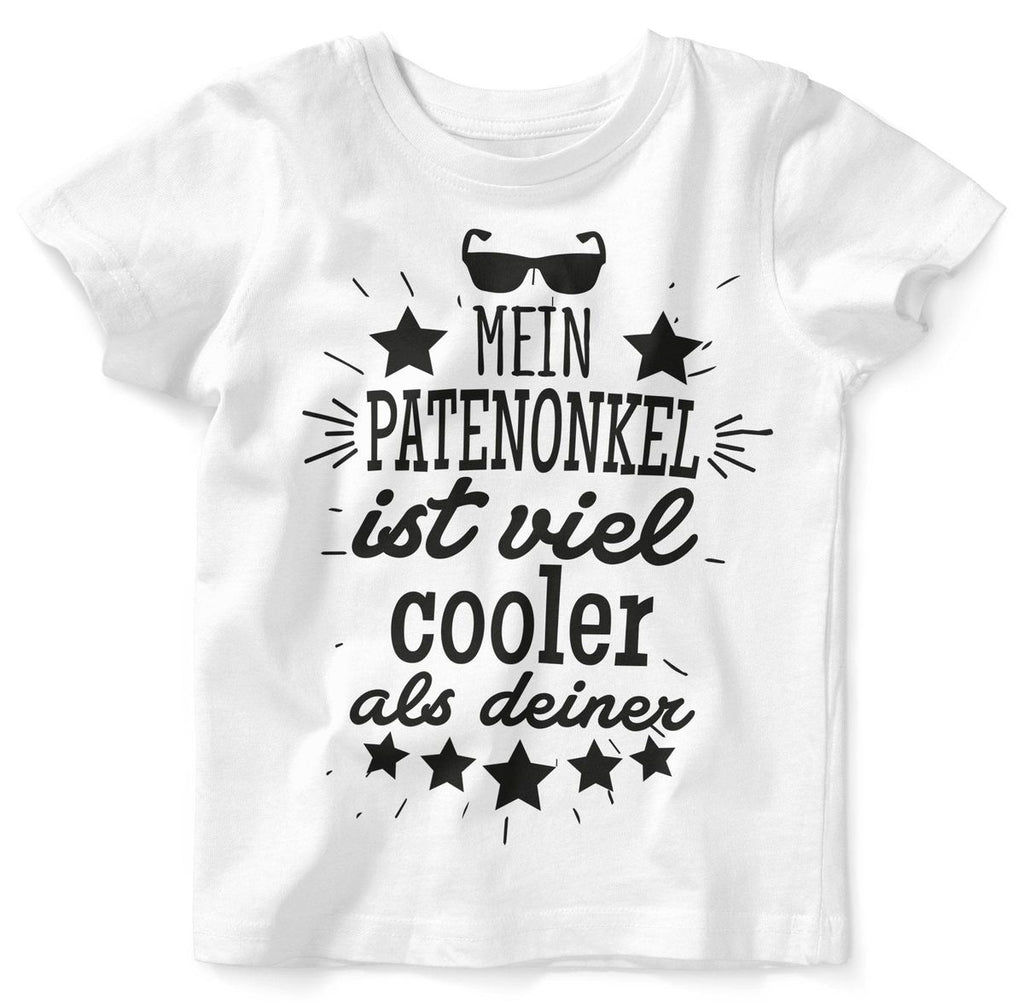 Baby / Kinder T-Shirt Mein Patenonkel ist viel cooler als deiner v2 - von Mikalino