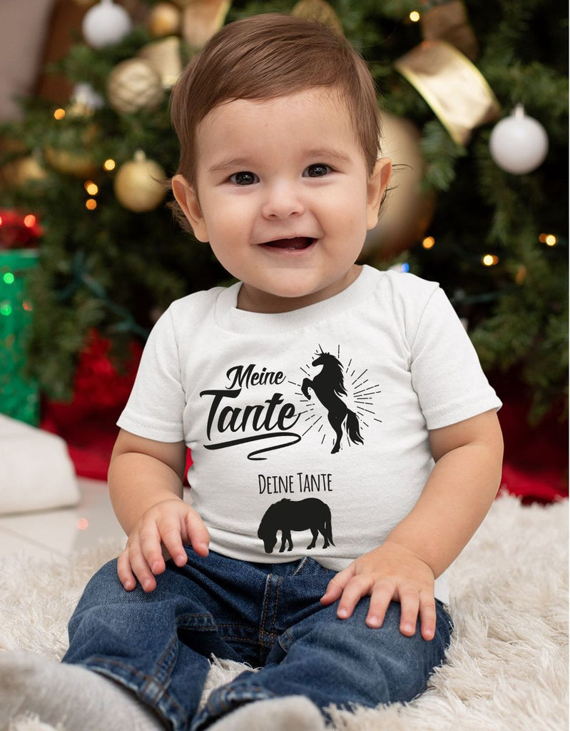 Mikalino Baby / Kinder T-Shirt mit Spruch für Jungen Mädchen Unisex kurzarm Meine Tante - Deine Tante | handbedruckt in Deutschland | Handmade with love - von Mikalino