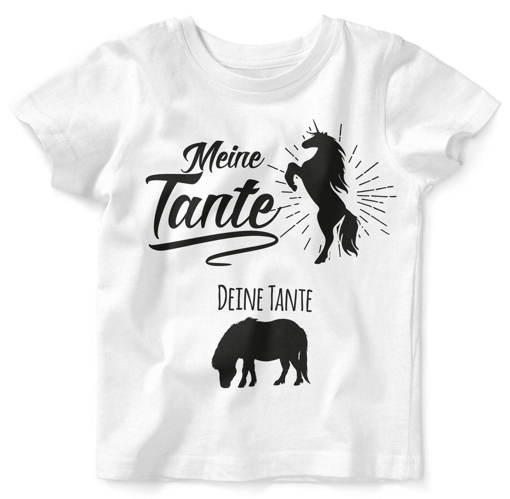 Mikalino Baby / Kinder T-Shirt mit Spruch für Jungen Mädchen Unisex kurzarm Meine Tante - Deine Tante | handbedruckt in Deutschland | Handmade with love - von Mikalino