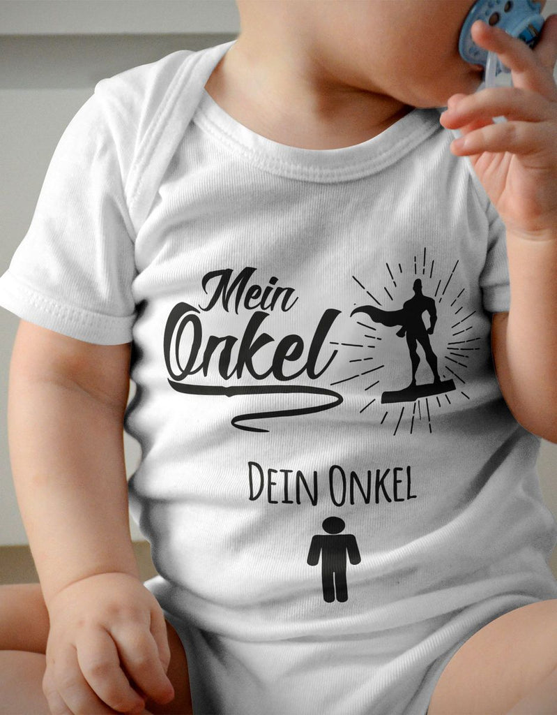 Babybody kurzarm Mein Onkel - Dein Onkel - von Mikalino