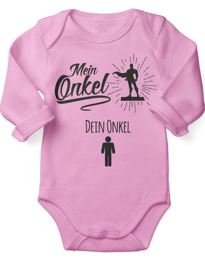 Babybody Langarm Mein Onkel - Dein Onkel - von Mikalino